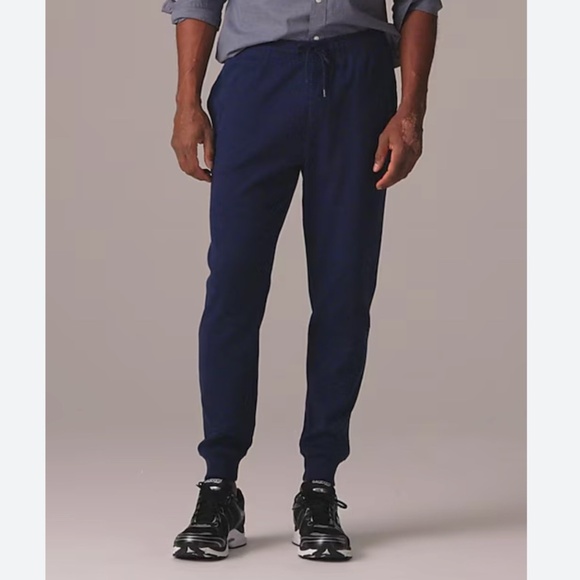 J.Crew Men's Navy Blue Brushed Sweatpants Joggers Size Medium - Picture 1 of 10